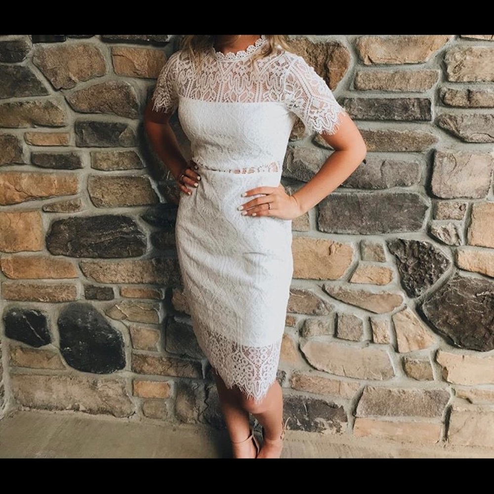 Lulu White Lace Dress